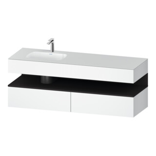 Duravit Einbauwaschtisch-Möbel-Set Qatego 160x50x60cm, Kon-WTU, B l, gra m/we ma