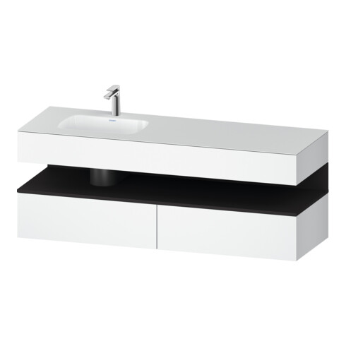 Duravit Einbauwaschtisch-Möbel-Set Qatego 160x50x60cm, Kon-WTU, B l, gra m/we ma