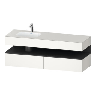 Duravit Einbauwaschtisch-Möbel-Set Qatego 160x50x60cm, Kon-WTU, B l, gra m/we matt