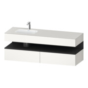 Duravit Einbauwaschtisch-Möbel-Set Qatego 160x50x60cm, Kon-WTU, B l, gra m/we matt
