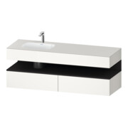 Duravit Einbauwaschtisch-Möbel-Set Qatego 160x50x60cm, Kon-WTU, B l, gra m/we matt