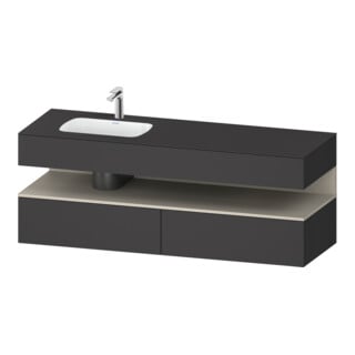Duravit Einbauwaschtisch-Möbel-Set Qatego 160x50x60cm, Kon-WTU, B l, T m/Gr ma