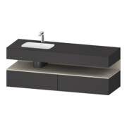 Duravit Einbauwaschtisch-Möbel-Set Qatego 160x50x60cm, Kon-WTU, B l, T m/Gr ma