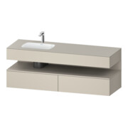 Duravit Einbauwaschtisch-Möbel-Set Qatego 160x50x60cm, Kon-WTU, B l, T m/tau matt