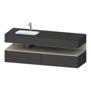 Duravit Einbauwaschtisch-Möbel-Set Qatego 160x50x60cm, Kon-WTU, B l, Tau m/Grap ma