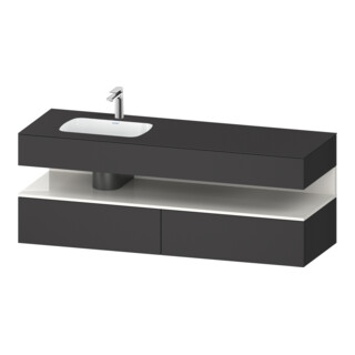 Duravit Einbauwaschtisch-Möbel-Set Qatego 160x50x60cm, Kon-WTU, B l, w g/Gra ma