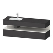 Duravit Einbauwaschtisch-Möbel-Set Qatego 160x50x60cm, Kon-WTU, B l, w g/Gra ma