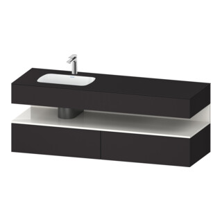 Duravit Einbauwaschtisch-Möbel-Set Qatego 160x50x60cm, Kon-WTU, B l, w g/Gra matt