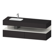 Duravit Einbauwaschtisch-Möbel-Set Qatego 160x50x60cm, Kon-WTU, B l, w g/Gra matt
