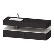 Duravit Einbauwaschtisch-Möbel-Set Qatego 160x50x60cm, Kon-WTU, B l, w m/Gr matt