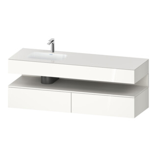 Duravit Einbauwaschtisch-Möbel-Set Qatego 160x50x60cm, Kon-WTU, B l, w m/we hgl