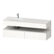 Duravit Einbauwaschtisch-Möbel-Set Qatego 160x50x60cm, Kon-WTU, B l, w m/we hgl