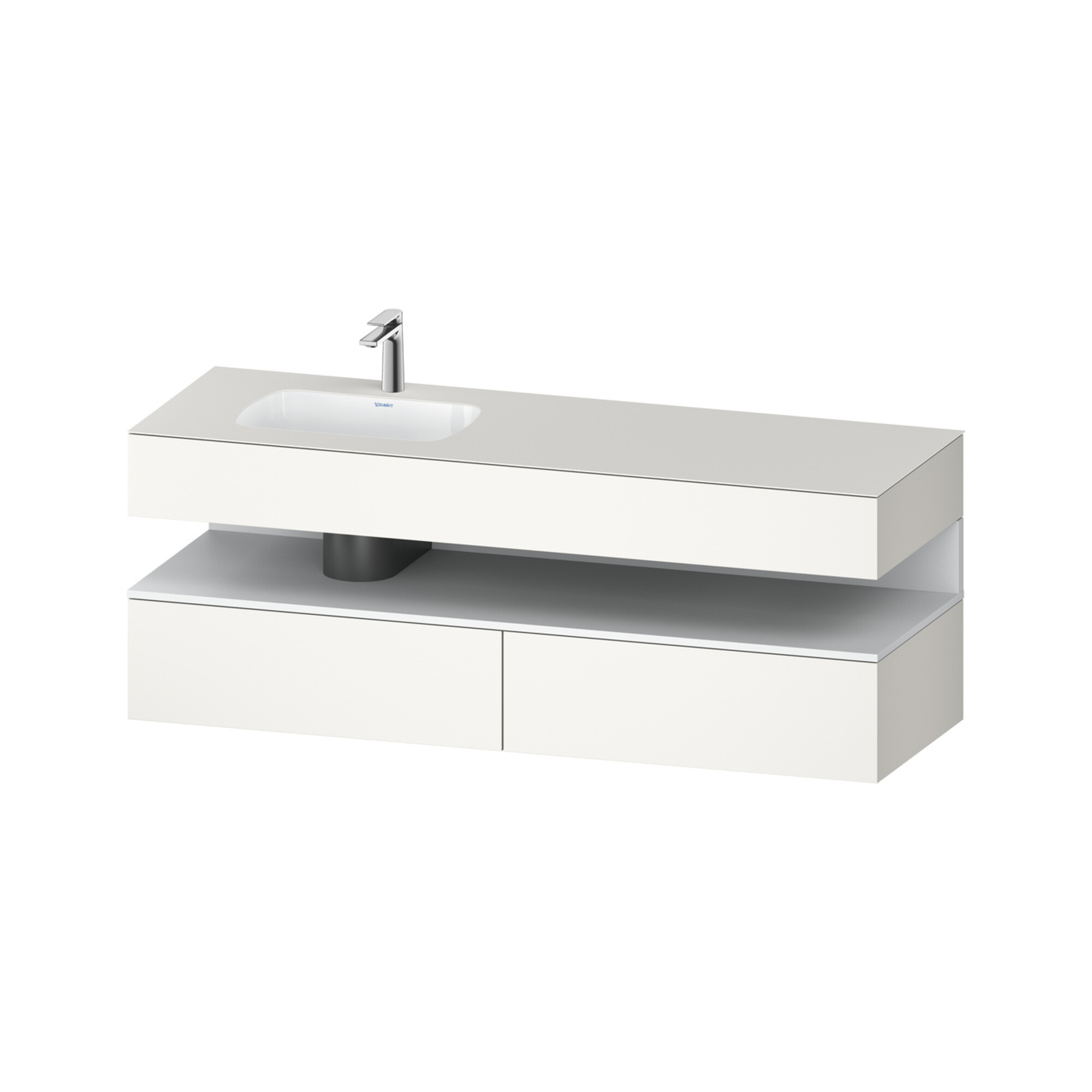 Duravit Einbauwaschtisch-Möbel-Set Qatego 160x50x60cm, Kon-WTU, B l, w m/we matt