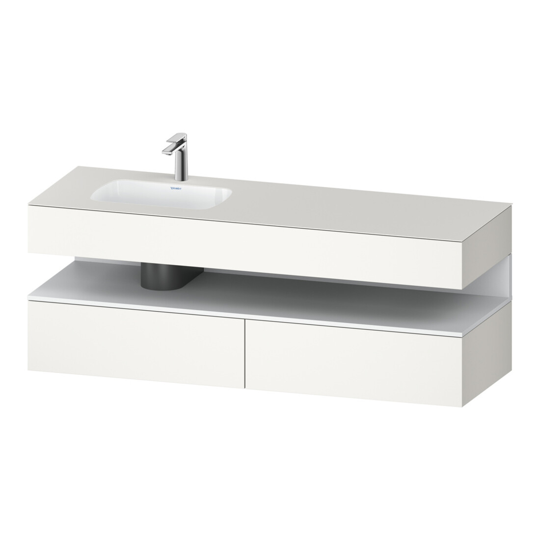 Duravit Einbauwaschtisch-Möbel-Set Qatego 160x50x60cm, Kon-WTU, B l, w m/we matt
