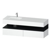 Duravit Einbauwaschtisch-Möbel-Set Qatego 160x50x60cm, Kon-WTU, B li, Ei sw/we ma