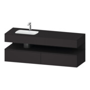 Duravit Einbauwaschtisch-Möbel-Set Qatego 160x50x60cm, Kon-WTU, B li, graph matt