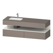 Duravit Einbauwaschtisch-Möbel-Set Qatego 160x50x60cm, Kon-WTU, B li, we hg/b ma