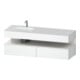 Duravit Einbauwaschtisch-Möbel-Set Qatego 160x50x60cm, Kon-WTU, B li, we hgl/we ma-1
