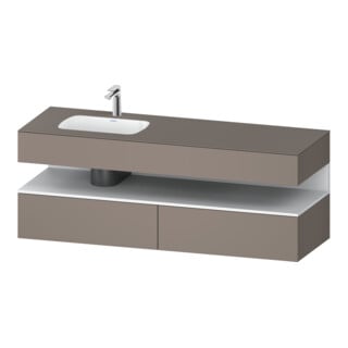 Duravit Einbauwaschtisch-Möbel-Set Qatego 160x50x60cm, Kon-WTU, B li, we m/bas ma