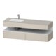 Duravit Einbauwaschtisch-Möbel-Set Qatego 160x50x60cm, Kon-WTU, B li, we m/tau ma-1