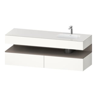 Duravit Einbauwaschtisch-Möbel-Set Qatego 160x50x60cm, Kon-WTU, B r, ba m/we hgl