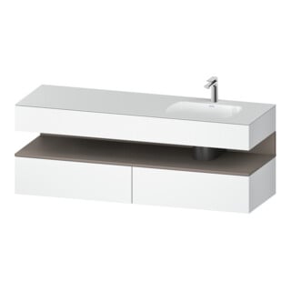 Duravit Einbauwaschtisch-Möbel-Set Qatego 160x50x60cm, Kon-WTU, B r, ba matt/we ma