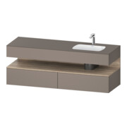 Duravit Einbauwaschtisch-Möbel-Set Qatego 160x50x60cm, Kon-WTU, B r, E Ma/Ba ma