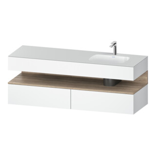Duravit Einbauwaschtisch-Möbel-Set Qatego 160x50x60cm, Kon-WTU, B r, E Marmor/w ma