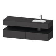 Duravit Einbauwaschtisch-Möbel-Set Qatego 160x50x60cm, Kon-WTU, B r, E sw/gra ma