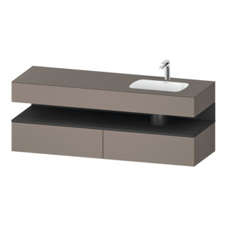 Duravit Einbauwaschtisch-Möbel-Set Qatego 160x50x60cm, Kon-WTU, B r, gra m/bas ma