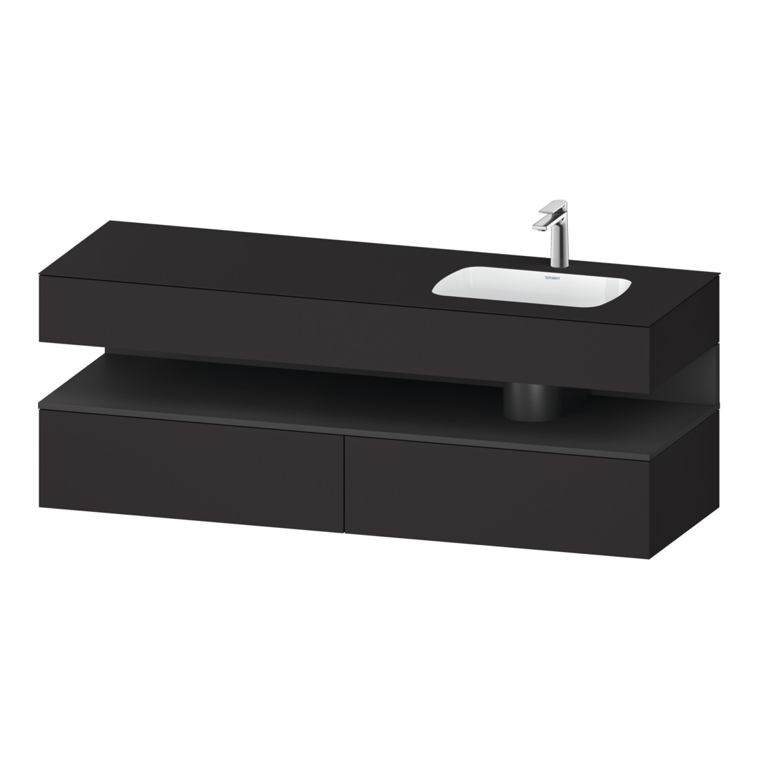 Duravit Einbauwaschtisch-Möbel-Set Qatego 160x50x60cm, Kon-WTU, B r, gra m/Gr matt