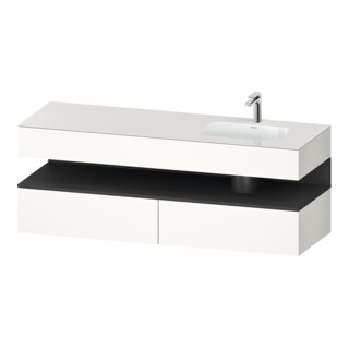 Duravit Einbauwaschtisch-Möbel-Set Qatego 160x50x60cm, Kon-WTU, B r, gra m/we hgl