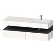 Duravit Einbauwaschtisch-Möbel-Set Qatego 160x50x60cm, Kon-WTU, B r, gra m/we hgl