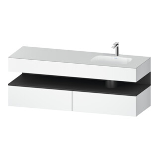 Duravit Einbauwaschtisch-Möbel-Set Qatego 160x50x60cm, Kon-WTU, B r, gra m/we ma