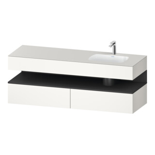 Duravit Einbauwaschtisch-Möbel-Set Qatego 160x50x60cm, Kon-WTU, B r, gra m/we matt
