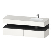 Duravit Einbauwaschtisch-Möbel-Set Qatego 160x50x60cm, Kon-WTU, B r, gra m/we matt