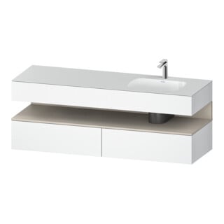 Duravit Einbauwaschtisch-Möbel-Set Qatego 160x50x60cm, Kon-WTU, B r, T matt/we ma