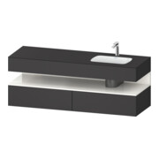 Duravit Einbauwaschtisch-Möbel-Set Qatego 160x50x60cm, Kon-WTU, B r, w g/Gra ma