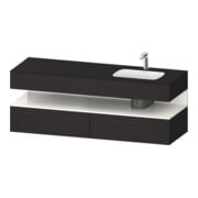 Duravit Einbauwaschtisch-Möbel-Set Qatego 160x50x60cm, Kon-WTU, B r, w g/Gra matt