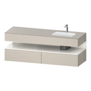 Duravit Einbauwaschtisch-Möbel-Set Qatego 160x50x60cm, Kon-WTU, B r, w g/tau ma