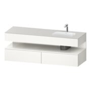 Duravit Einbauwaschtisch-Möbel-Set Qatego 160x50x60cm, Kon-WTU, B r, w hgl/we matt