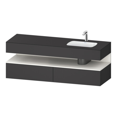 Duravit Einbauwaschtisch-Möbel-Set Qatego 160x50x60cm, Kon-WTU, B r, w m/Gr ma