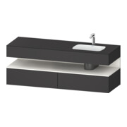 Duravit Einbauwaschtisch-Möbel-Set Qatego 160x50x60cm, Kon-WTU, B r, w m/Gr ma