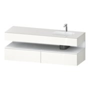Duravit Einbauwaschtisch-Möbel-Set Qatego 160x50x60cm, Kon-WTU, B r, w matt/we hgl