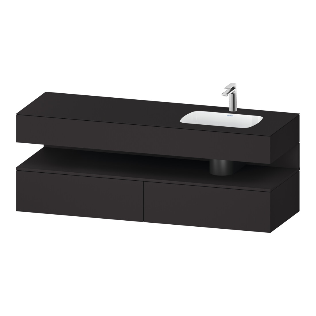 Duravit Einbauwaschtisch-Möbel-Set Qatego 160x50x60cm, Kon-WTU, B re, graph matt