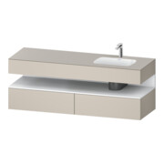 Duravit Einbauwaschtisch-Möbel-Set Qatego 160x50x60cm, Kon-WTU, B re, we m/tau ma