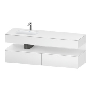 Duravit Einbauwaschtisch-Möbel-Set Qatego 160x50x60cm, Kon-WTU, Beck. li, we ma