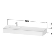Duravit Einbauwaschtisch-Möbel-Set Qatego 160x55x17cm, m K, 1 AS, m Ü, B l, ba ma-3