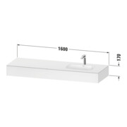 Duravit Einbauwaschtisch-Möbel-Set Qatego 160x55x17cm, m K, 1 AS, m Ü, B r, gra m-3