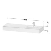 Duravit Einbauwaschtisch-Möbel-Set Qatego 160x55x17cm, m K, 1 AS, m Ü, B r, gra ma-3